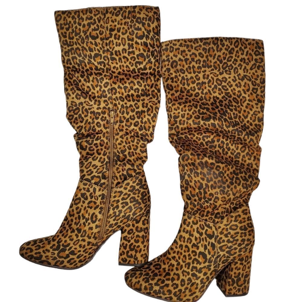NEW SEVEN DIALS block heel tall boots 10